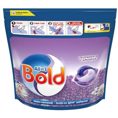 Fairy Non Bio Bold Lavender and Camomile PODS® Washing Liquid Laundry Detergent Capsules 85 Washes, 85ct, Outdoor Freshness that Lasts and Lasts, with Built-in Lenor Softener Fairy Non Bio Bold Lavender and Camomile PODS® Washing Liquid Laundry Detergent Capsules 85 Washes, 85ct, Outdoor Freshness that Lasts and Lasts, with Built-in Lenor Softener