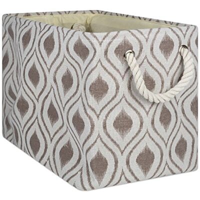 DII Collapsible Polyester Storage Basket or Bin with Durable Cotton Handles, Home Organizer Solution for Office, Bedroom, Closet, Toys, & Laundry, Stone, L DII Collapsible Polyester Storage Basket or Bin with Durable Cotton Handles, Home Organizer Solution for Office, Bedroom, Closet, Toys, & Laundry, Stone, L
