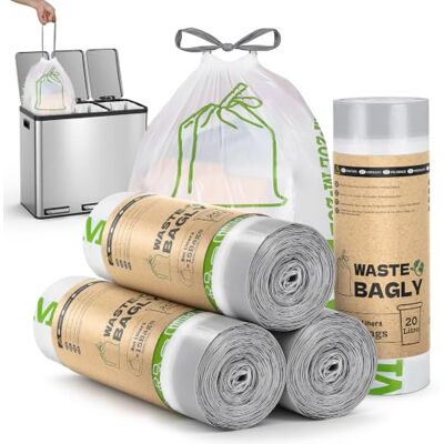 YEAUPE PRO Bin Bags for 18-20L Rubbish Bin Inner Buckets Heavy Duty Bin Bags,60 Counts Plastic Green Bin Liners with Drawstring Tie Handle,Fit 18-20 Liter Bin Inner Buckets Trash Bags, 60 Bags YEAUPE PRO Bin Bags for 18-20L Rubbish Bin Inner Buckets Heavy Duty Bin Bags,60 Counts Plastic Green Bin Liners with Drawstring Tie Handle,Fit 18-20 Liter Bin Inner Buckets Trash Bags, 60 Bags