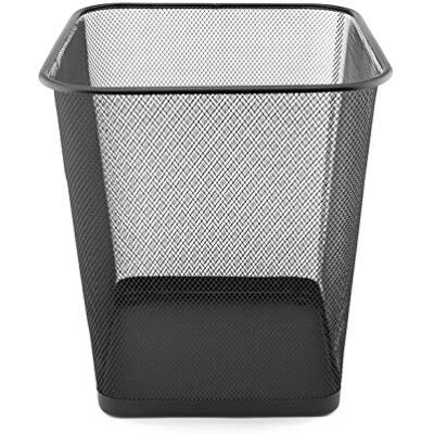D.RECT Metal Mesh Waste Bin 18L – Black Rubbish Bin for Office, Bedroom & Home – Durable Steel Frame, Breathable Mesh, Leak-Proof Bottom – Ideal for Paper, Plastic & General Waste D.RECT Metal Mesh Waste Bin 18L – Black Rubbish Bin for Office, Bedroom & Home – Durable Steel Frame, Breathable Mesh, Leak-Proof Bottom – Ideal for Paper, Plastic & General Waste