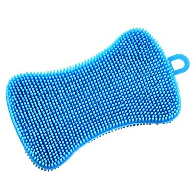Poememgi Silicone Dishwashing Brush Dishwashing Brush Kitchen Brush Simple Operation Heat Resistant Nonstick Brush for Easy Handling and Cleaning (Blue) Poememgi Silicone Dishwashing Brush Dishwashing Brush Kitchen Brush Simple Operation Heat Resistant Nonstick Brush for Easy Handling and Cleaning (Blue)