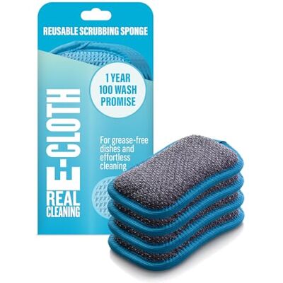 E-Cloth Washing Up Pad Dish Sponge Kitchen Cleaner Kit Reusable Kitchen Sponge for Dishes Sponge for Cleaning Non-Scratch Dish Scrubber for Cleaning 4-Pack E-Cloth Washing Up Pad Dish Sponge Kitchen Cleaner Kit Reusable Kitchen Sponge for Dishes Sponge for Cleaning Non-Scratch Dish Scrubber for Cleaning 4-Pack