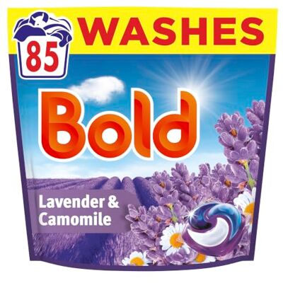 Fairy Bold Lavender and Camomile PODS® Washing Liquid Laundry Detergent, 85ct 85 Washes, Outdoor Freshness that Lasts and Lasts, Built-in Lenor Softener Fairy Bold Lavender and Camomile PODS® Washing Liquid Laundry Detergent, 85ct 85 Washes, Outdoor Freshness that Lasts and Lasts, Built-in Lenor Softener
