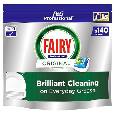 Fairy Professional All In One Dishwasher Tablets, 140 Washes, Powerful Grease-Cutting Action, Deep Cleaning, Shine, Machine Limescale Protection Fairy Professional All In One Dishwasher Tablets, 140 Washes, Powerful Grease-Cutting Action, Deep Cleaning, Shine, Machine Limescale Protection