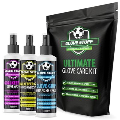 Glove Stuff Ultimate Care Kit 3 x 125ml Sprays Includes Grip Spray, Cleaner and Deodoriser Complete Maintenance Set for Clean, Fresh, Game-Ready Gloves Glove Stuff Ultimate Care Kit 3 x 125ml Sprays Includes Grip Spray, Cleaner and Deodoriser Complete Maintenance Set for Clean, Fresh, Game-Ready Gloves