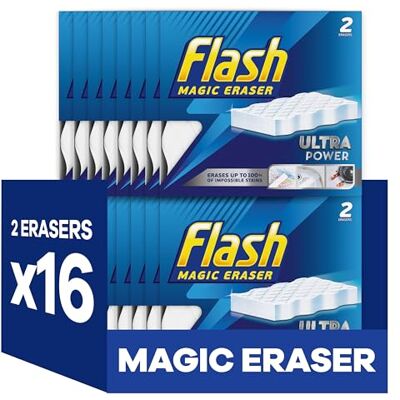 FLASH - Ultra Power Magic Eraser - 32 Count FLASH - Ultra Power Magic Eraser - 32 Count