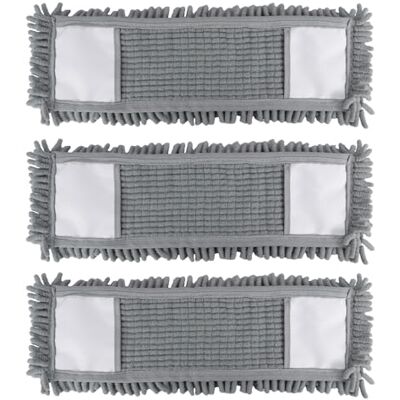 JVL Chenille Mop Replacement Cleaning Pad – Machine Washable Microfibre Refill – Grey (Pack of 3) JVL Chenille Mop Replacement Cleaning Pad – Machine Washable Microfibre Refill – Grey (Pack of 3)