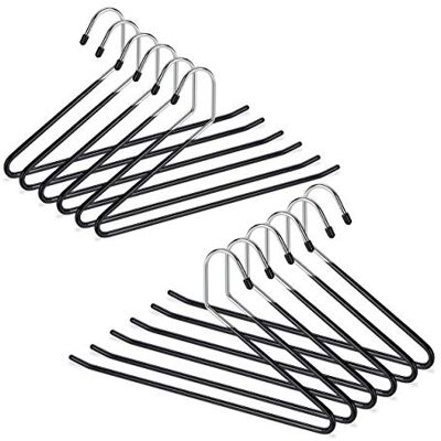 Relaxdays Clothes Set of 12, Non-slip, Garment Hangers, For Trousers, PVC-coated Metal, Multipack, 18 cm, Black, Iron, 35 x 18 x 0.5 cm Relaxdays Clothes Set of 12, Non-slip, Garment Hangers, For Trousers, PVC-coated Metal, Multipack, 18 cm, Black, Iron, 35 x 18 x 0.5 cm
