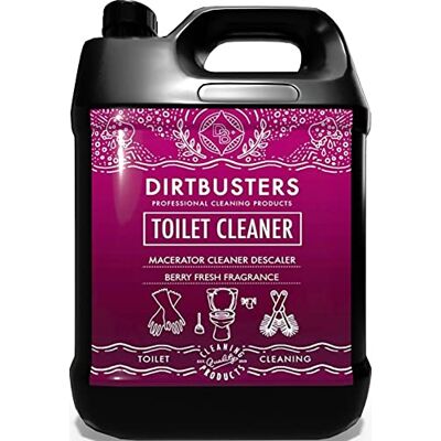 Dirtbusters Toilet Macerator Cleaner (5L) & Descaler, Deep Cleaning With Limescale Remover, Safe To Use With Pump Units, Toilets, Septic Tanks, Macerators & Urinals, Berry Fresh Dirtbusters Toilet Macerator Cleaner (5L) & Descaler, Deep Cleaning With Limescale Remover, Safe To Use With Pump Units, Toilets, Septic Tanks, Macerators & Urinals, Berry Fresh
