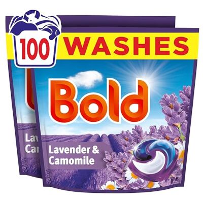 Fairy Non Bio Bold Lavender and Camomile PODS® Washing Liquid Laundry Detergent Capsules 100 Washes, 100ct, Outdoor Freshness that Lasts and Lasts, with Built-In Lenor Softener Fairy Non Bio Bold Lavender and Camomile PODS® Washing Liquid Laundry Detergent Capsules 100 Washes, 100ct, Outdoor Freshness that Lasts and Lasts, with Built-In Lenor Softener