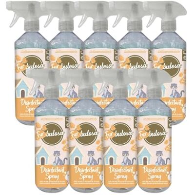 Fabulosa Furbulosa Multi Purpose, Pet Disinfectant Antibacterial Spray and Deodoriser Liquid, All Purpose Multi Surface Cleaner, 500ml, 9 Pack, Mediterranean Woods Fabulosa Furbulosa Multi Purpose, Pet Disinfectant Antibacterial Spray and Deodoriser Liquid, All Purpose Multi Surface Cleaner, 500ml, 9 Pack, Mediterranean Woods