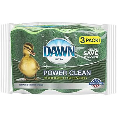 Dawn Mr. Clean Scrubber Sponge, 3-Pack, Green Dawn Mr. Clean Scrubber Sponge, 3-Pack, Green