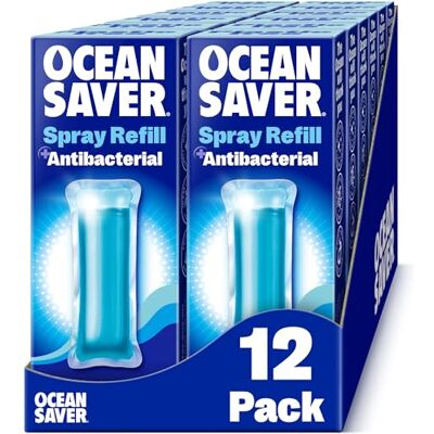 OceanSaver Eco All-Surface Cleaner 12 x 10ml EcoDrop Refills Powerful Just Add Water Antibacterial All-Purpose & Disinfectant Spray Plastic Free, Plant Based & Cruelty-Free Ocean Mist Scent OceanSaver Eco All-Surface Cleaner 12 x 10ml EcoDrop Refills Powerful Just Add Water Antibacterial All-Purpose & Disinfectant Spray Plastic Free, Plant Based & Cruelty-Free Ocean Mist Scent