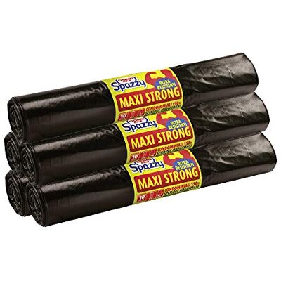 Domopak Spazzy Cuki0 Bags Net Maxi Strong Condominiale 150 Lt Black 5 Packs of 10 Pieces 3980 g Domopak Spazzy Cuki0 Bags Net Maxi Strong Condominiale 150 Lt Black 5 Packs of 10 Pieces 3980 g