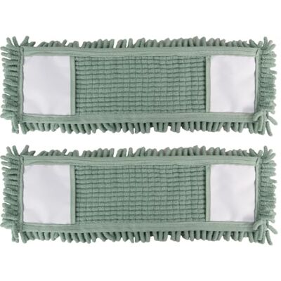 JVL Chenille Mop Replacement Cleaning Pad – Machine Washable Microfibre Refill – Green (Pack of 2) JVL Chenille Mop Replacement Cleaning Pad – Machine Washable Microfibre Refill – Green (Pack of 2)