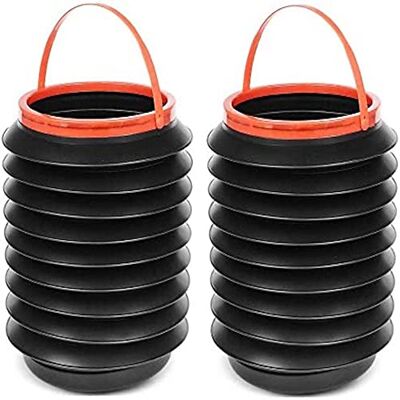 Nicoman Camping Fishing Folding Basket Collapsible Washing Bucket Car Bin Organiser 4 Litre, Pack of 2 Nicoman Camping Fishing Folding Basket Collapsible Washing Bucket Car Bin Organiser 4 Litre, Pack of 2