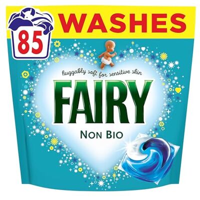 Fairy Non Bio Washing Liquid Pods, 85ct Voted No1 for Sensitive Skin, 85 Washes Fairy Non Bio Washing Liquid Pods, 85ct Voted No1 for Sensitive Skin, 85 Washes