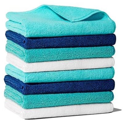 Genius Blue Dolphin – Pack of 16 Recycled Microfibre Cloths Super Absorbent Washable and Resistant for Kitchen, Fast Drying Sustainable Cloths 38 x 36 cm Genius Blue Dolphin – Pack of 16 Recycled Microfibre Cloths Super Absorbent Washable and Resistant for Kitchen, Fast Drying Sustainable Cloths 38 x 36 cm