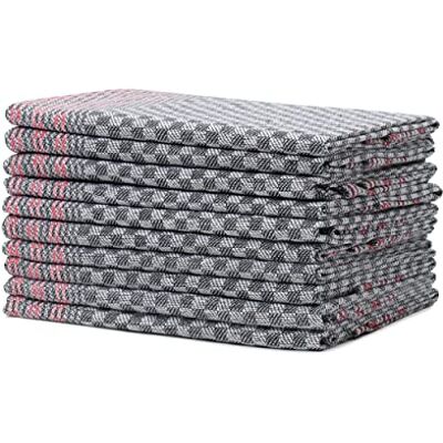 Amago 100 Percent Cotton All-Purpose Cloths (Pack of 10), 50 x 100 cm Anthracite Amago 100 Percent Cotton All-Purpose Cloths (Pack of 10), 50 x 100 cm Anthracite