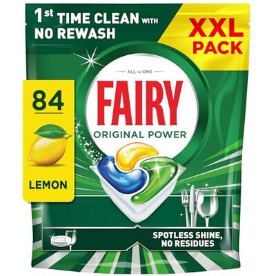 Fairy Original Power Dishwasher Tablets Lemon, 84 Capsules Fairy Original Power Dishwasher Tablets Lemon, 84 Capsules