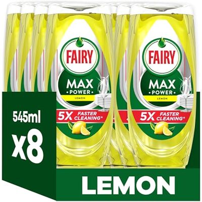 Fairy Max Power Washing up Liquid Lemon 8x545 ML Fairy Max Power Washing up Liquid Lemon 8x545 ML
