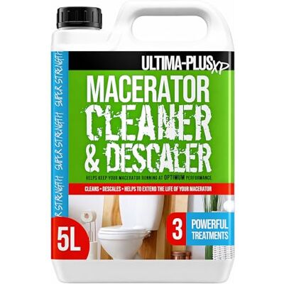 ULTIMA-PLUS XP Toilet Macerator Cleaner and Descaler Deeply Cleans Toilet Macerators and Removes Limescale Compatible With All Saniflo Pump Units, Toilets & Urinals (5 Litres) ULTIMA-PLUS XP Toilet Macerator Cleaner and Descaler Deeply Cleans Toilet Macerators and Removes Limescale Compatible With All Saniflo Pump Units, Toilets & Urinals (5 Litres)