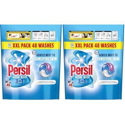 Persil Non Bio 3 in 1 Washing Capsules 48 washes (Pack of 2) Persil Non Bio 3 in 1 Washing Capsules 48 washes (Pack of 2)
