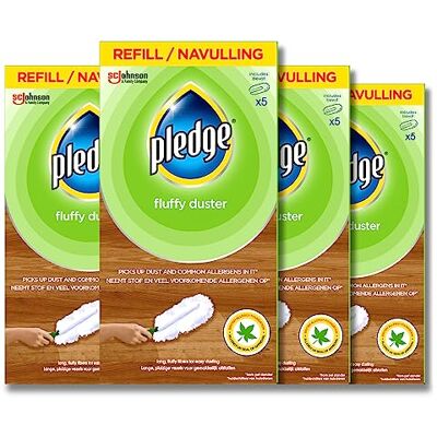 pledge Duster Refills Pick Up Dust, Dirt and Lint with a Few Effortless Swipes, Pack of 4x5 refills pledge Duster Refills Pick Up Dust, Dirt and Lint with a Few Effortless Swipes, Pack of 4x5 refills