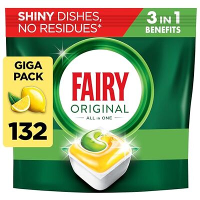 Fairy Original Power Dishwasher Tablets Lemon, 132 Capsules Fairy Original Power Dishwasher Tablets Lemon, 132 Capsules