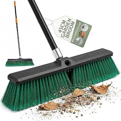 Pelle & Sol 45cm Garden Broom Heavy Duty Outdoor Broom – Stiff Bristles Sweeping Brush Garden Tools for Patio, Driveway, Yard & Concrete Cleaning with Long Handle Pelle & Sol 45cm Garden Broom Heavy Duty Outdoor Broom – Stiff Bristles Sweeping Brush Garden Tools for Patio, Driveway, Yard & Concrete Cleaning with Long Handle