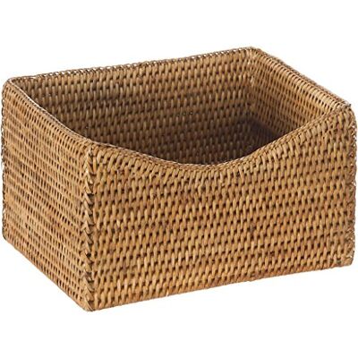 Kouboo La Jolla Rattan Organizing and Shelf Basket, Honey-Brown Kouboo La Jolla Rattan Organizing and Shelf Basket, Honey-Brown
