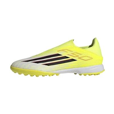 adidas Unisex F50 League Laceless Turf Football Shoes, Team Solar Yellow 2/core Black/Lucid red, 11.5 UK adidas Unisex F50 League Laceless Turf Football Shoes, Team Solar Yellow 2/core Black/Lucid red, 11.5 UK