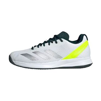 adidas Men's Courtflash Speed 2 Mens Tennis Shoes, Cloud White/Silver Metallic/Lucid Lemon, 12 UK adidas Men's Courtflash Speed 2 Mens Tennis Shoes, Cloud White/Silver Metallic/Lucid Lemon, 12 UK