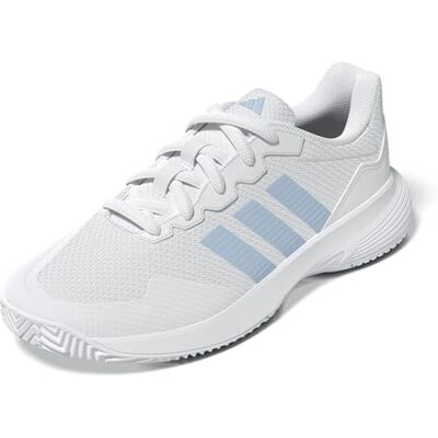 adidas Women's GAMECOURT 2 Tennis Shoes, FTWR White/Crystal Sky/Chalk White, 5.5 UK adidas Women's GAMECOURT 2 Tennis Shoes, FTWR White/Crystal Sky/Chalk White, 5.5 UK
