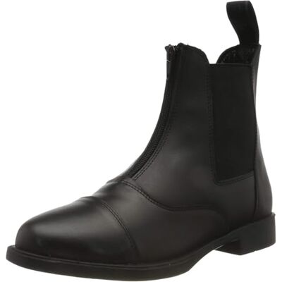 Rhinegold Boston Zip Front LEATHER PADDOCK BOOTS, Horse Riding Boots Women Black, Size 6, EU39 UK Rhinegold Boston Zip Front LEATHER PADDOCK BOOTS, Horse Riding Boots Women Black, Size 6, EU39 UK