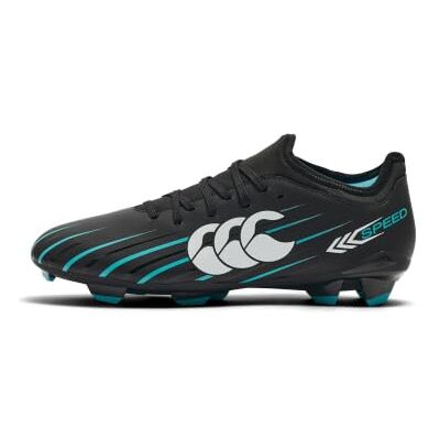 Canterbury Adult Unisex Speed Falcon 2.0 Team Firm Ground Rugby Boot, Jet Black/Baltic Green, 10 Canterbury Adult Unisex Speed Falcon 2.0 Team Firm Ground Rugby Boot, Jet Black/Baltic Green, 10