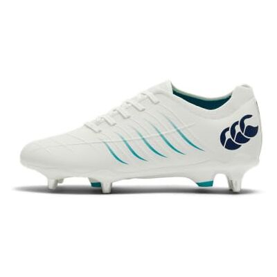 Canterbury Adult Unisex Phoenix 2.0 Pro Soft Ground Rugby Boot, White/Baltic Green, 11 Canterbury Adult Unisex Phoenix 2.0 Pro Soft Ground Rugby Boot, White/Baltic Green, 11