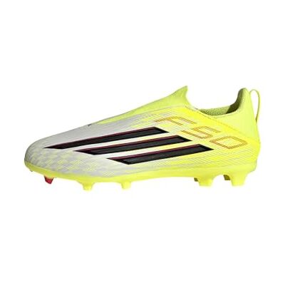 adidas Unisex Kids F50 League Laceless Firm Ground/Multi Ground Football Boots Kids, Team Solar Yellow 2/core Black/Lucid red, 11 UK Child adidas Unisex Kids F50 League Laceless Firm Ground/Multi Ground Football Boots Kids, Team Solar Yellow 2/core Black/Lucid red, 11 UK Child