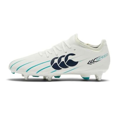 Canterbury Adult Unisex Speed Falcon 2.0 Team Soft Ground Rugby Boot, White/Baltic Green, 14 Canterbury Adult Unisex Speed Falcon 2.0 Team Soft Ground Rugby Boot, White/Baltic Green, 14