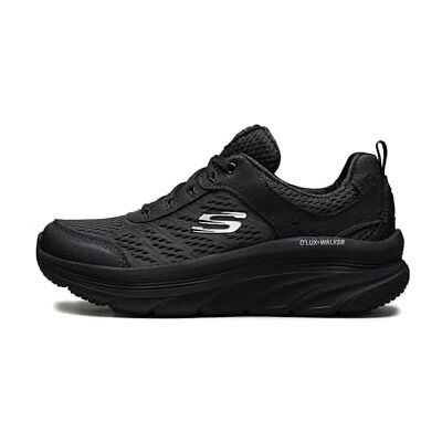Skechers Women's D'Lux Walker Infinite Motion, Black, 2.5 UK Walking, Relaxed Fit, Air-Cooled Memory Foam, Machine Washable, Skech-Foam Skechers Women's D'Lux Walker Infinite Motion, Black, 2.5 UK Walking, Relaxed Fit, Air-Cooled Memory Foam, Machine Washable, Skech-Foam