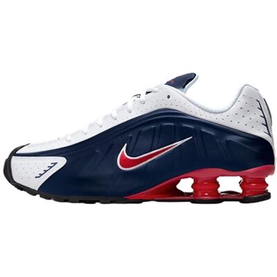 Nike Shox R4 Midnight Navy/Gym RED-White 12 UK Nike Shox R4 Midnight Navy/Gym RED-White 12 UK