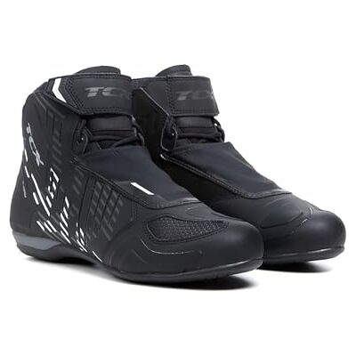 TCX R04D AIR, Men's Motorcycle Boots, Breathable and Versatile, Mesh Upper with Hot-Melt Coating, Laces and Velcro Closure, Black/Grey TCX R04D AIR, Men's Motorcycle Boots, Breathable and Versatile, Mesh Upper with Hot-Melt Coating, Laces and Velcro Closure, Black/Grey