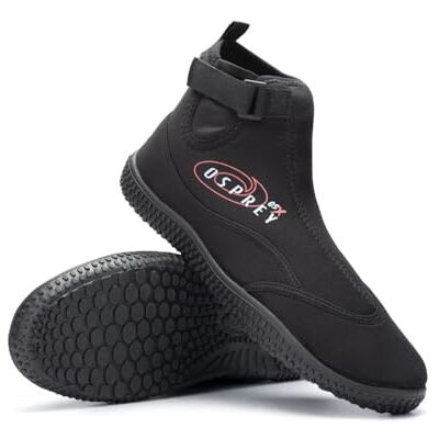 Osprey - Adult 2MM Wetsuit Boots - UK 8 - Black - Wetsuit boots Osprey - Adult 2MM Wetsuit Boots - UK 8 - Black - Wetsuit boots