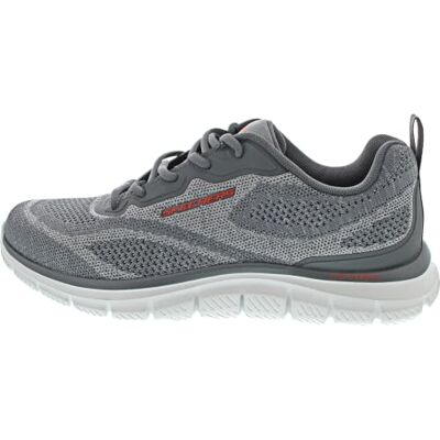 Skechers Men's Track Pohlter Trainer, Charcoal, 9.5 UK Casual, Memory Foam, Machine Washable, Vegan, Engineered Knit Skechers Men's Track Pohlter Trainer, Charcoal, 9.5 UK Casual, Memory Foam, Machine Washable, Vegan, Engineered Knit