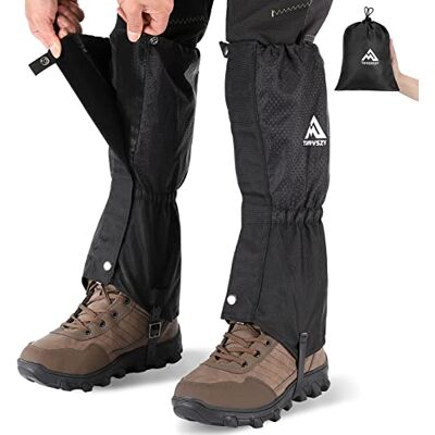 TAYOVSZY Leg Gaiters- Waterproof Shoe Gaiters for Men and Women (Black) TAYOVSZY Leg Gaiters- Waterproof Shoe Gaiters for Men and Women (Black)
