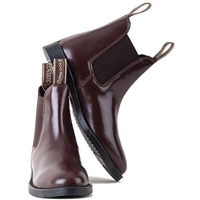 Rhinegold COMFEY CLASSIC LEATHER JODHPUR BOOTS FOR WOMEN Traditional Horse Riding Boots No Zippers, Easy On/Off, Elastic Sides (Brown, Size EU 44, UK 10) Rhinegold COMFEY CLASSIC LEATHER JODHPUR BOOTS FOR WOMEN Traditional Horse Riding Boots No Zippers, Easy On/Off, Elastic Sides (Brown, Size EU 44, UK 10)