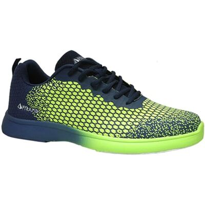 Pyramid Men's Path Lite Seamless Mesh Bowling Shoes, Navy/Voltage Lime, 7 UK Pyramid Men's Path Lite Seamless Mesh Bowling Shoes, Navy/Voltage Lime, 7 UK