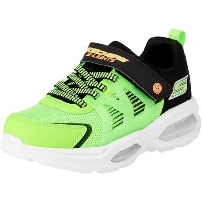 Skechers Boy's Prismatrons Sneakers, Lime Synthetic/Textile/Black & Orange Tri, 1 UK Child Skechers Boy's Prismatrons Sneakers, Lime Synthetic/Textile/Black & Orange Tri, 1 UK Child