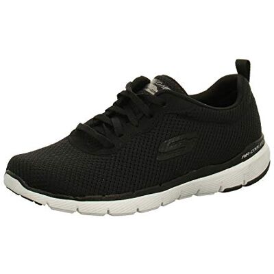 Skechers Women's Flex Appeal 3.0 First Insight Trainers, Black Mesh White Trim, 4.5 UK Skechers Women's Flex Appeal 3.0 First Insight Trainers, Black Mesh White Trim, 4.5 UK