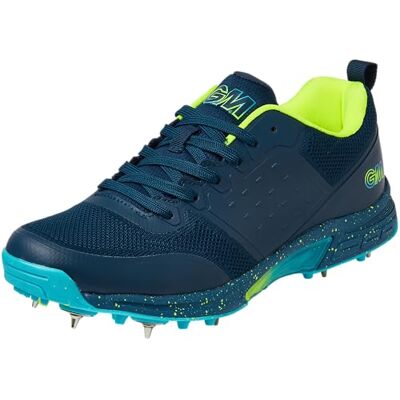 Gunn & Moore GM Spike Cricket Shoe Aion Premium Breathable Microfibre Navy PU Upper Two-Tone TPU Outsole Steel Spikes with Moulded Pimples Size UK 13 EU 48 Gunn & Moore GM Spike Cricket Shoe Aion Premium Breathable Microfibre Navy PU Upper Two-Tone TPU Outsole Steel Spikes with Moulded Pimples Size UK 13 EU 48